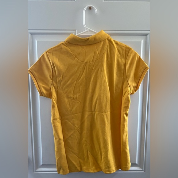 NWT Chaps Girls Approved School Uniform Bright Yellow Short Sleeve Polo - Picture 2 of 3